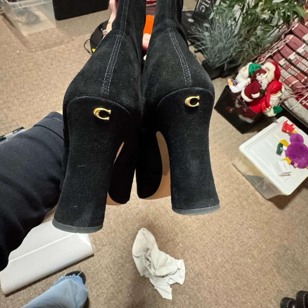 Coach Cece Black Over-the-Knee Boots - Picture 5 of 10